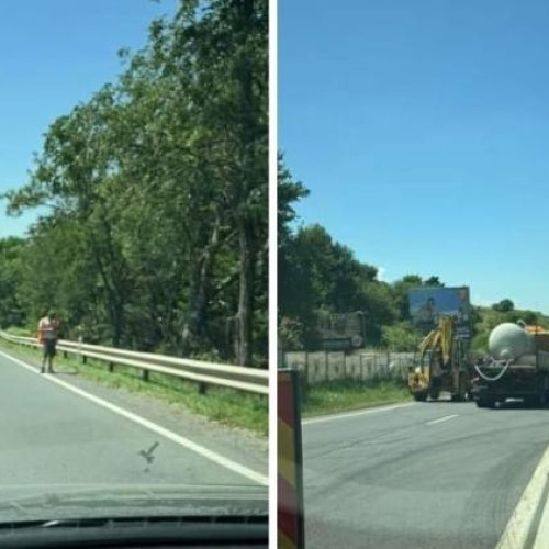 Trafic îngreunat pe Feleacu din cauza lucrărilor la drum: ,,De evitat, se circulă doar pe o bandă