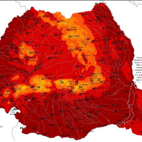 Cod portocaliu de caniculă și disconfort termic în județul Cluj