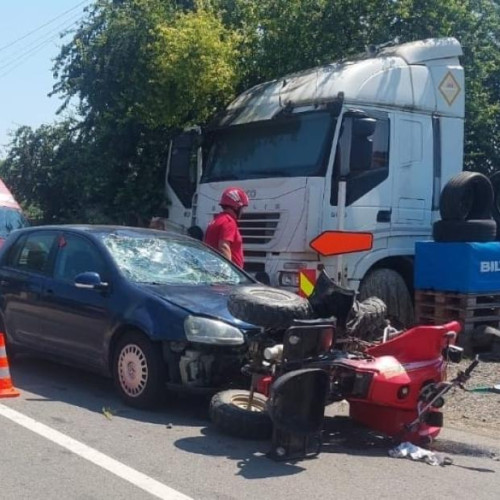 Accident rutier în Ghirisu Roman între un ATV și un autoturism