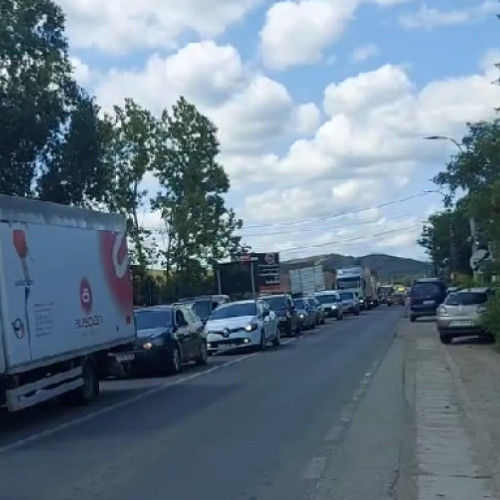 Blocaj de trafic pe drumul de la Gherla spre Mociu