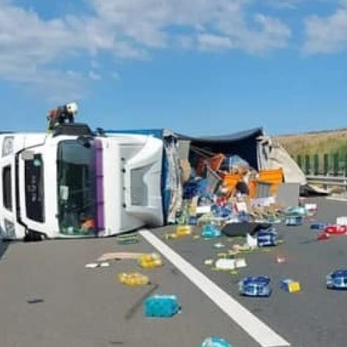 Accident rutier pe autostrada A3, fără victime