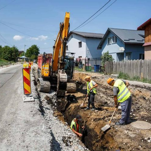 Probleme la lucrările de modernizare pe strada Valea Chintaului din Cluj-Napoca