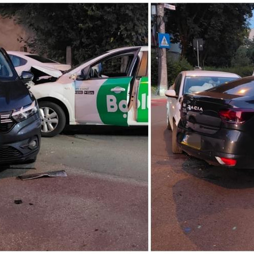 Accident rutier în Cluj-Napoca între două mașini de ridesharing