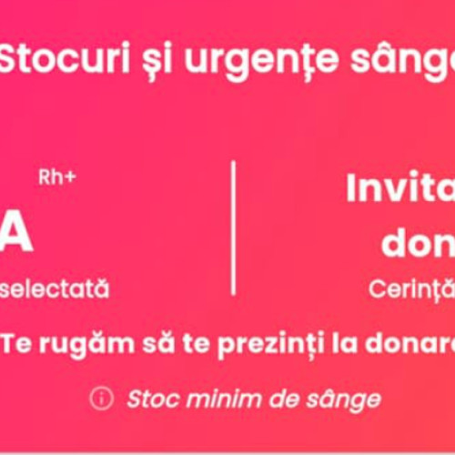 Centrul de Transfuzie Cluj face apel pentru donare de sânge