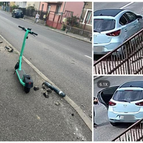 Stalpii de pe strada Între Lacuri din Cluj-Napoca, distruși complet