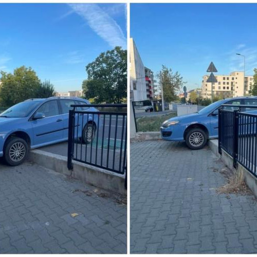 Un şofer din Sălaj a parcat necorespunzător pe o stradă din Cluj