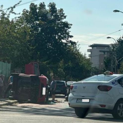 Accident de circulație pe strada Take Ionescu din Cluj-Napoca