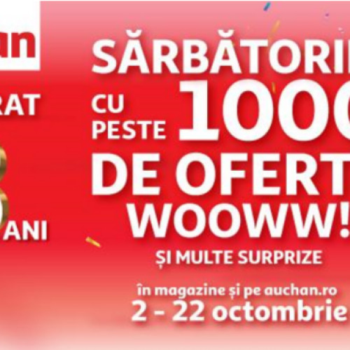 Auchan România sărbătorește 18 ani de prețuri mici și oferte speciale