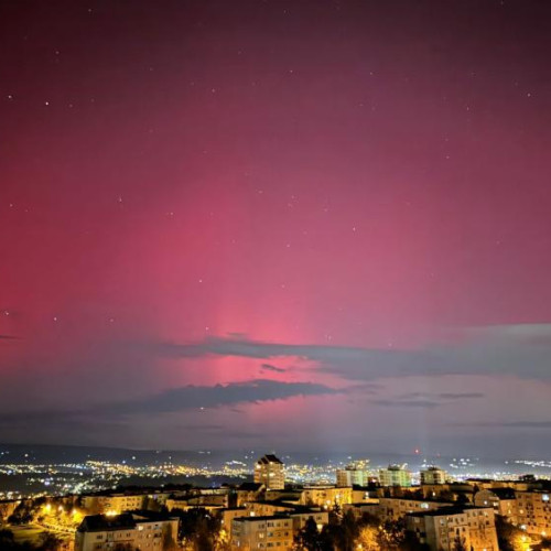 Aurora boreală a fost vizibilă în județul Cluj