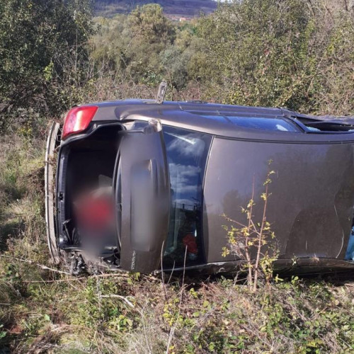 Accident rutier pe A3: o mașină s-a răsturnat la kilometrul 42