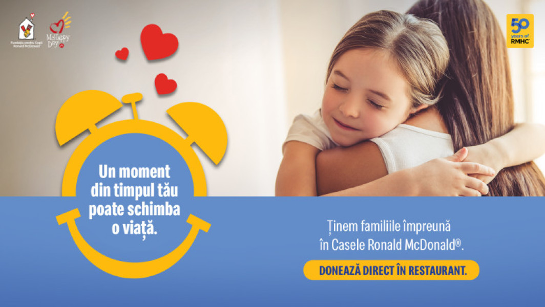 (P) Peste 24.000 de părinți cu copii grav bolnavi au beneficiat de 110.000 nopți gratuite de cazare în Casele Ronald McDonald
