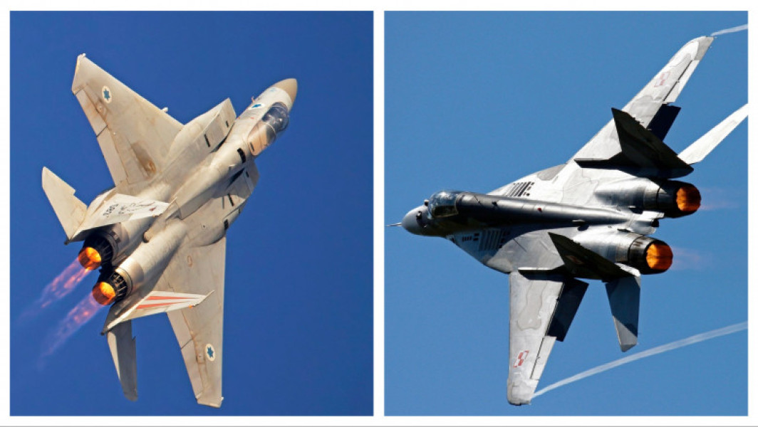 F-15 israelian vs MiG-29 iranian. Care avion născut în Războiului Rece câștigă