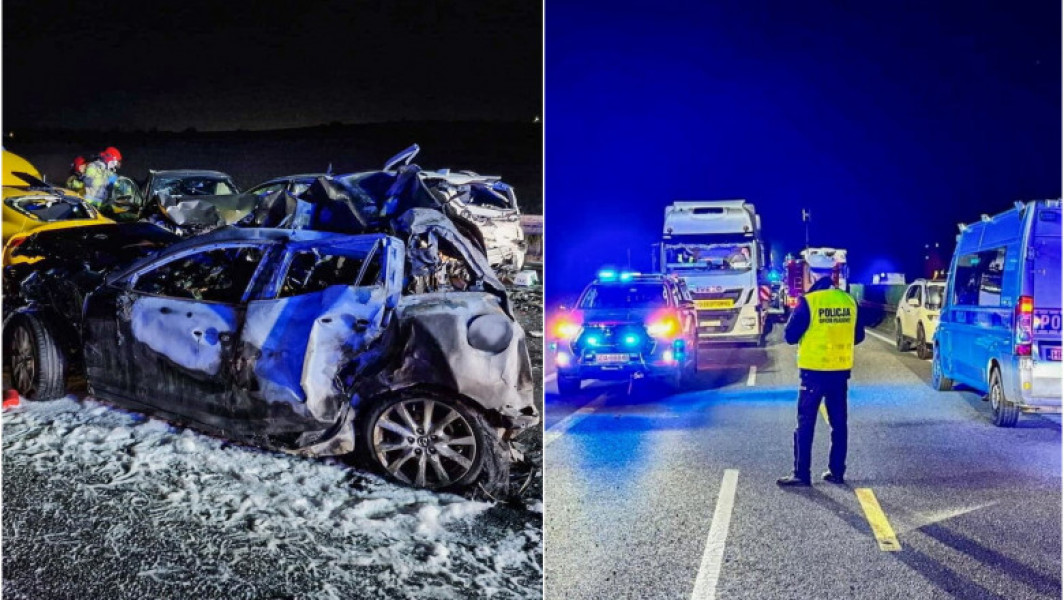Patru morți și 12 răniți grav în accident cu 22 de mașini lângă Gdansk