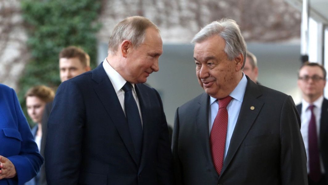 Întâlnire între Vladimir Putin și secretarul general al ONU, Antonio Guterres, la summitul BRICS