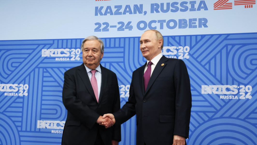 Antonio Guterres se întâlnește cu Vladimir Putin la summitul BRICS din Kazan