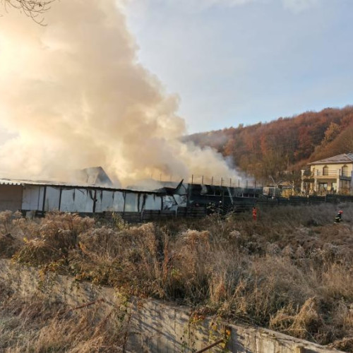 Pompierii intervin la un incendiu în Feleacu