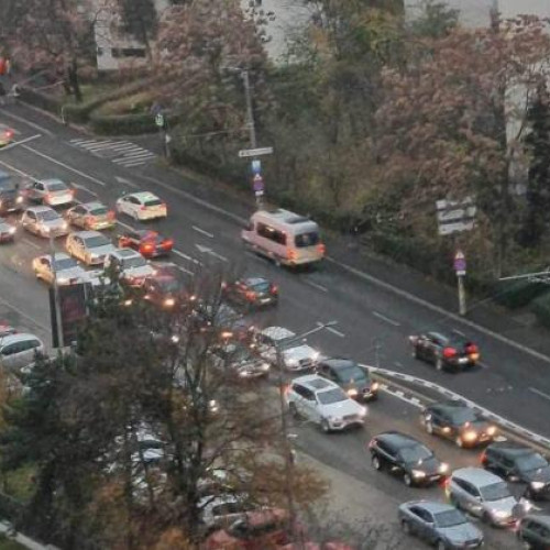 Traficul din Cluj-Napoca paralizat pe strada Alexandru Vaida Voevod