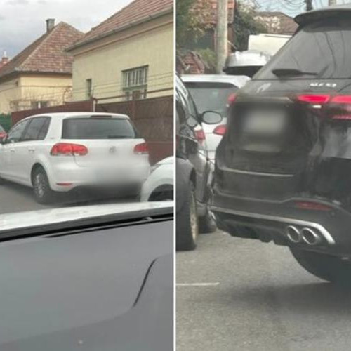 Respectul în trafic dispare în Cluj: un șofer a lovit o mașină și a fugit