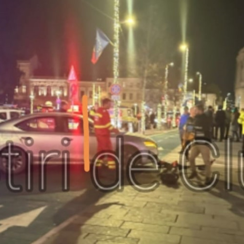 Accident rutier la Cluj-Napoca: o tânără de 23 de ani rănită