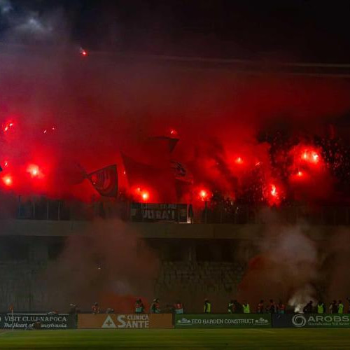 Suporterii CFR Cluj s-au mobilizat la meciul cu Universitatea Cluj