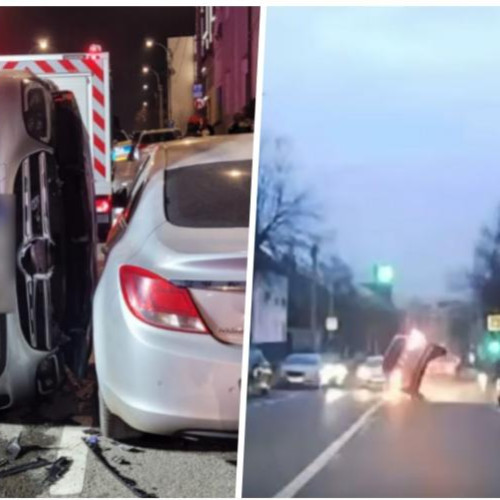 Accident rutier pe strada Brâncuși din Cluj-Napoca