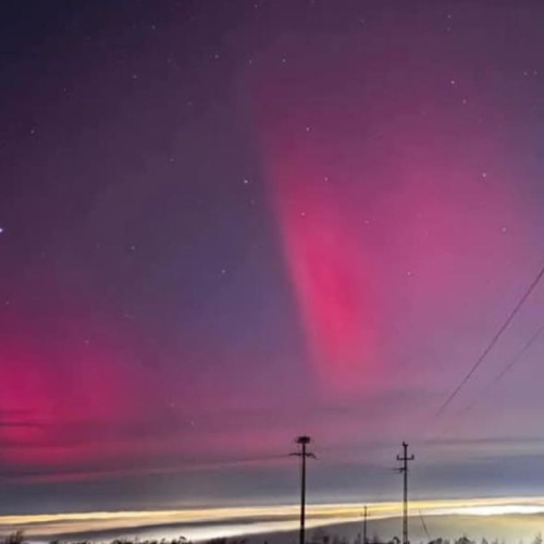 Aurora boreală surprinde locuitorii din Feleacu în noaptea de Revelion