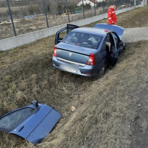 Accident rutier la Bunesti, intervenția pompierilor