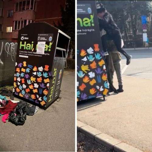 Containerelé de haine uzate din Cluj-Napoca, atacate de &quot;reciclatorii&quot; din oraș