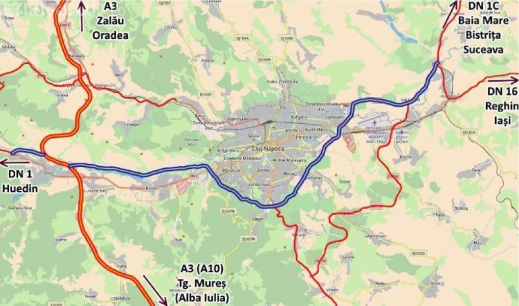 Guvernul a aprobat varianta ocolitoare a municipiului Cluj-Napoca