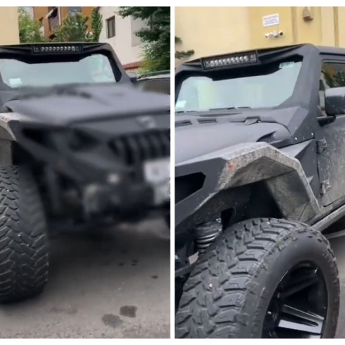 Mașină rar întâlnită în Cluj: un Apocalypse Hellfire cu șase roți, surprinsă parcată pe un loc cu semnul &quot;X&quot;