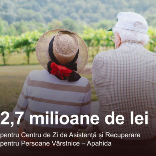 Centru pentru bătrâni din fonduri europene în Apahida: 50 de clujeni vor beneficia zilnic de recuperare, socializare, sprijin si consiliere psihologică
