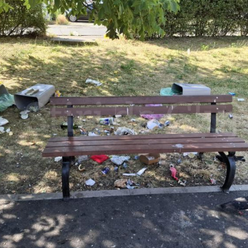 Parc transformat în focar de infecție într-un cartier din Cluj-Napoca: „Această mizerie este zilnic făcută de către familiile de cerșetori” FOTO