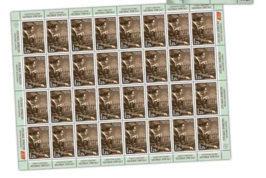 Romfilatelia lansează emisiune filatelică dedicată lui George Enescu la 70 de ani de la trecerea în eternitate