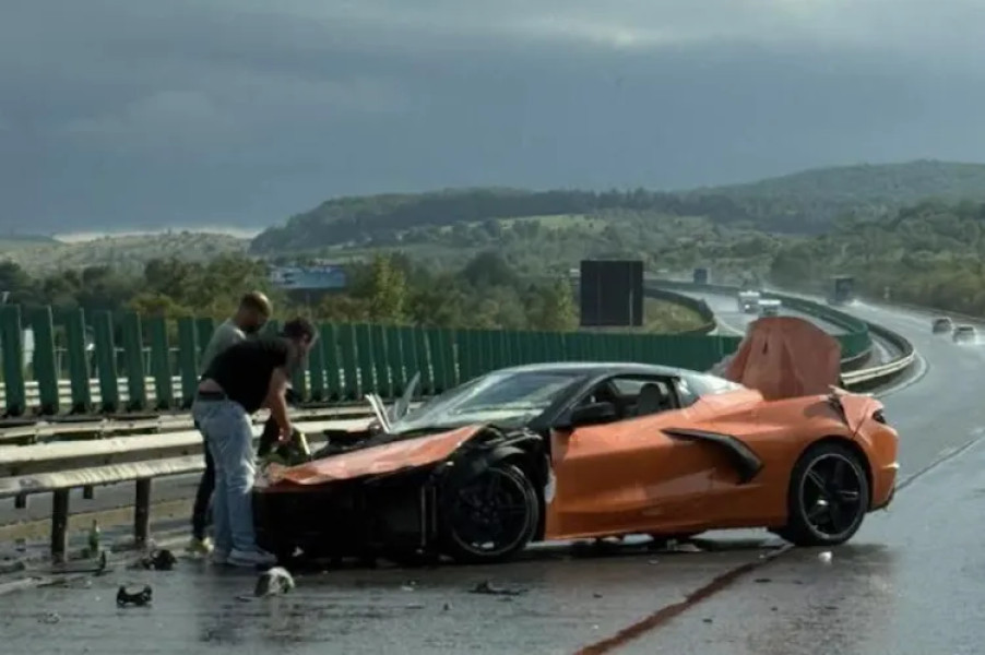 Accident pe autostrada A3 lângă Gilău, două mașini sport implicate