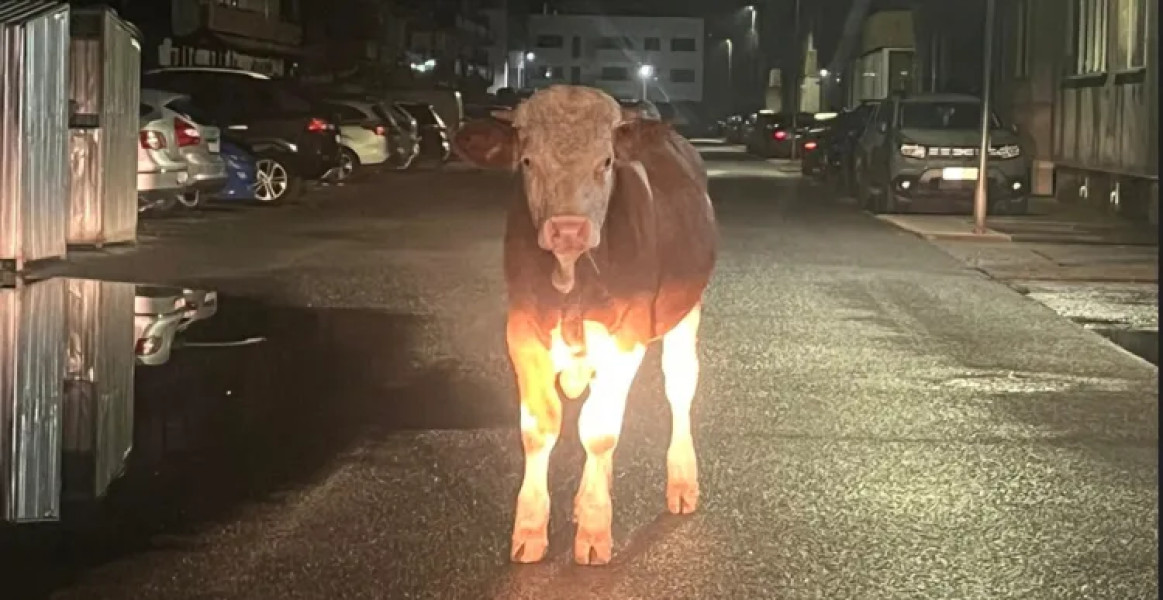 Vaci plimbă pe străzile din Florești, reacții pe rețelele sociale
