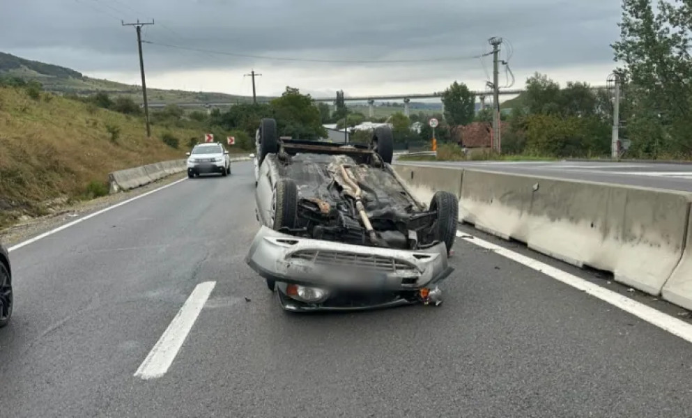 Accident pe DN1 – E60 în Vâlcele, șofer din Mureș rămâne în siguranță
