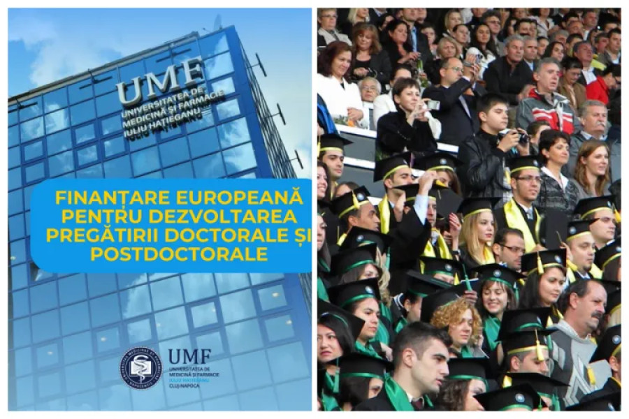 Investiție în viitorii medici excepționali ai Clujului: Sute de doctoranzi de la UMF Cluj vor beneficia de una din cele mai mari finanțări din ultimii ani