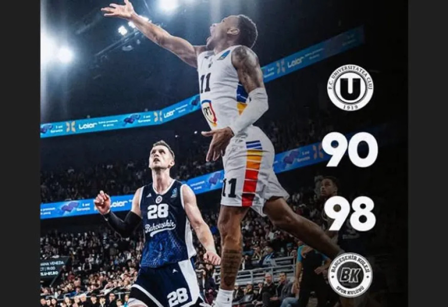 U-BT Cluj-Napoca a pierdut primul meci din EuroCup în fața lui Bahcesehir