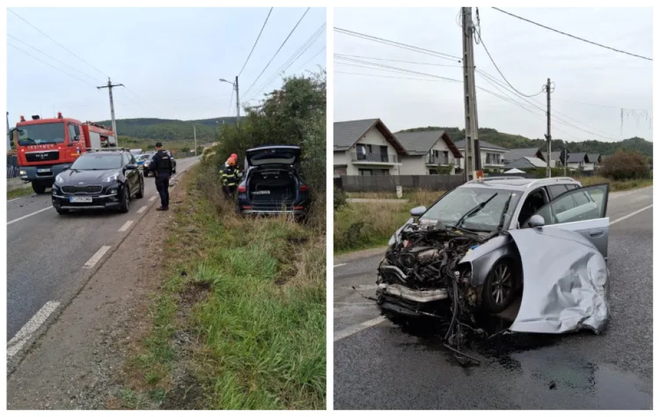 Accident rutier la ieșirea din Luna de Sus: două persoane rănite