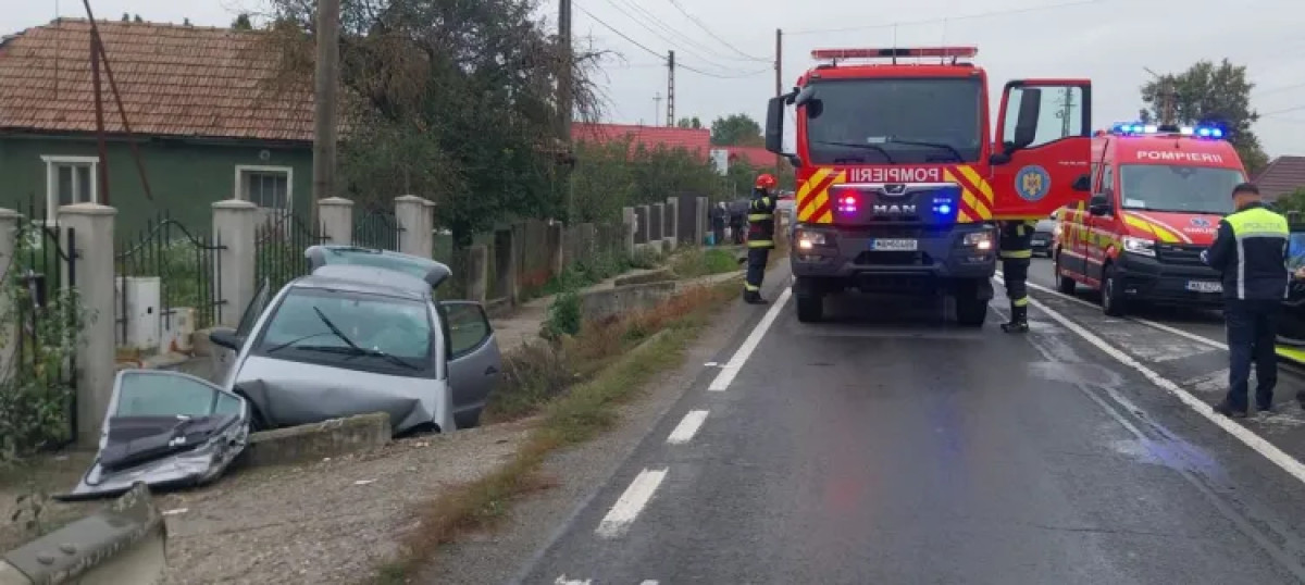 Bărbat de 85 de ani rănit într-un accident auto în localitatea Fundătura, județul Cluj