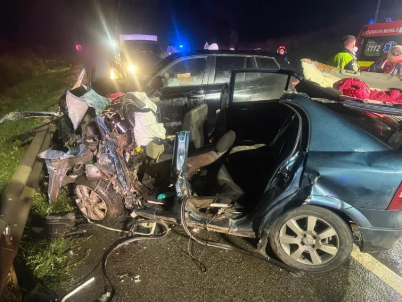 Accident grav pe DN1C între Livada și Gherla, un mort și șase răniți