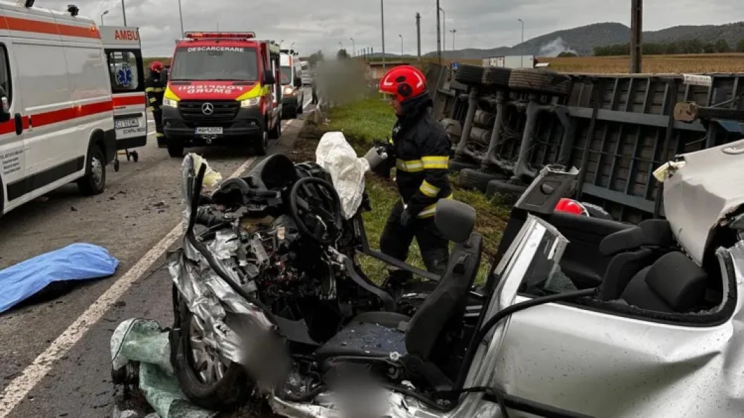 Două persoane au murit într-un accident grav pe DN1C, în zona Câțcău, Cluj