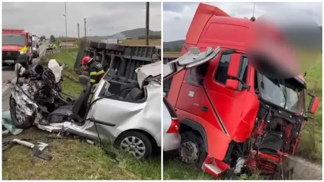 Două tinere victime într-un grav accident pe DN1C, lângă Câțcău