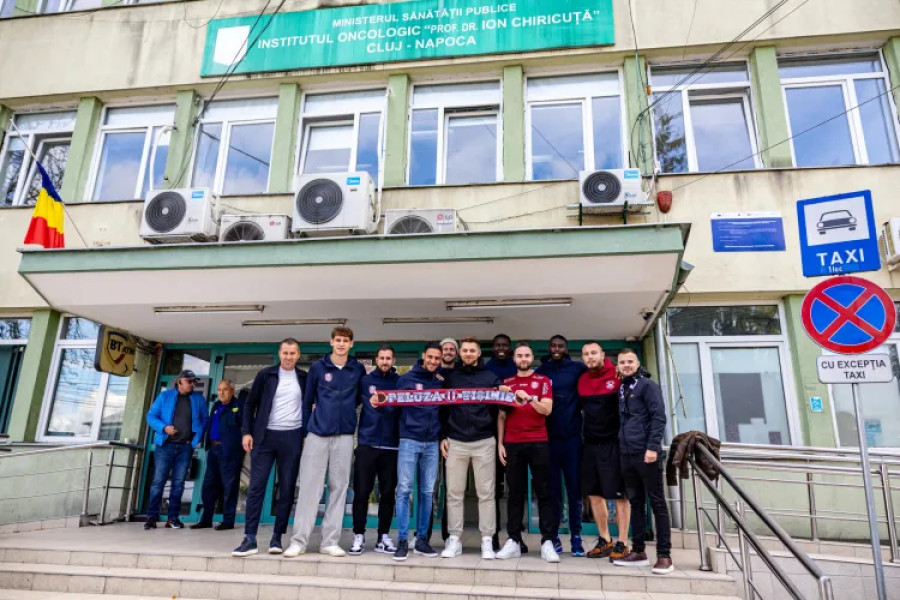 Jucătorii CFR Cluj și Peluza Vișinie au adus speranță copiilor de la Institutul Oncologic