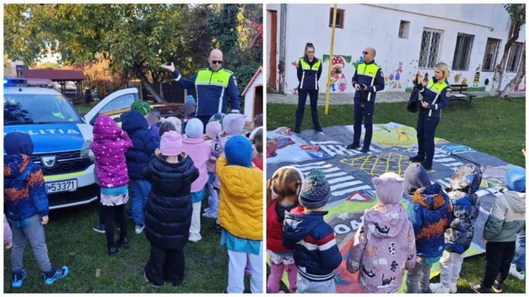 Copiii de la grădinița Parfum de Tei au învățat reguli de siguranță rutieră