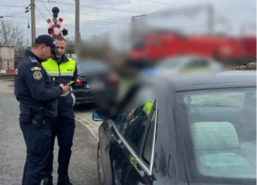 Acțiune a poliției la Cluj pentru siguranța la trecerile la nivel cu calea ferată