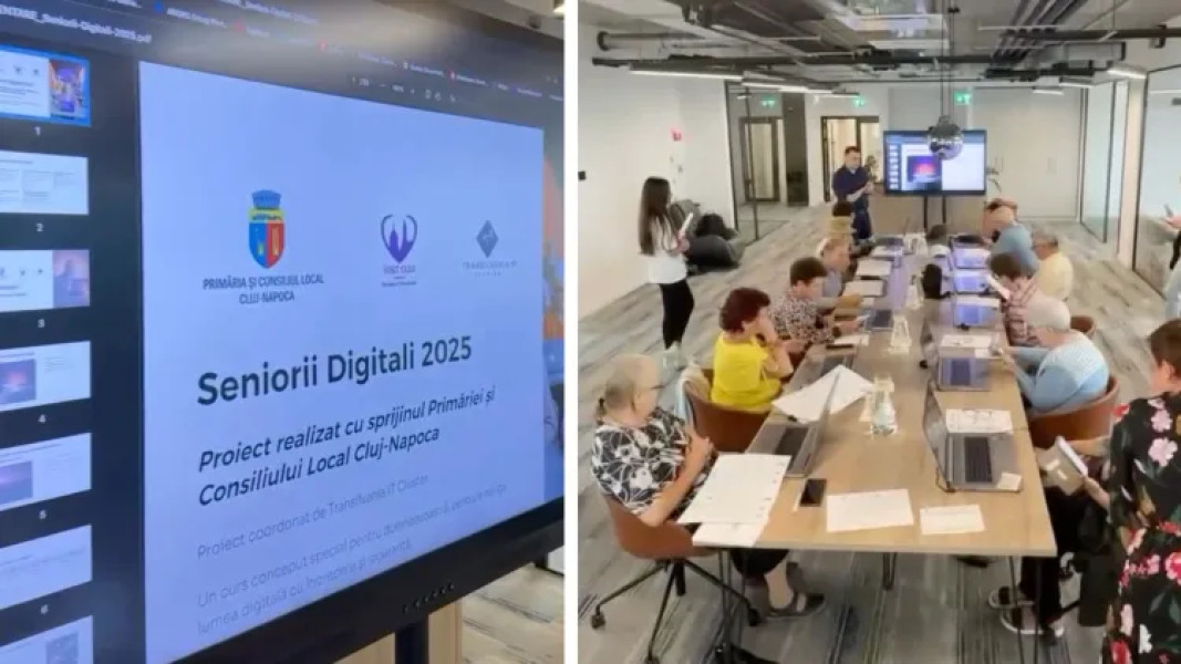 Seniorii clujeni pot participa gratuit la programul „Seniorii Digitali 2025”