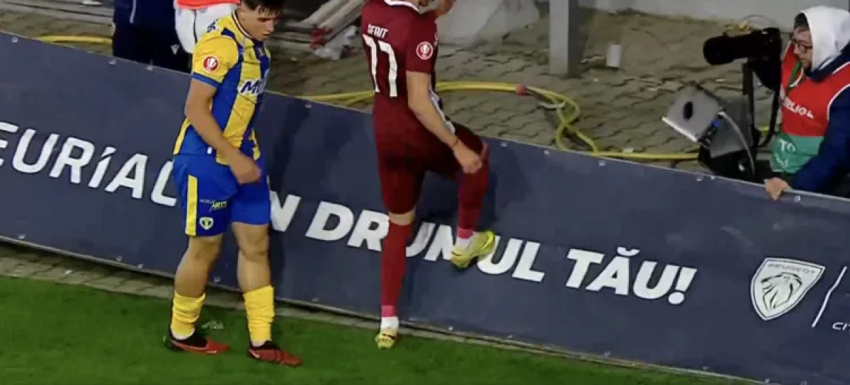 Moment tensionat la Ploiești: jucătorul CFR Cluj, implicat într-un incident pe stadion