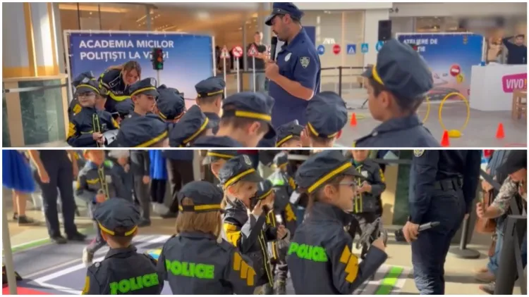 IPJ Cluj a organizat pentru copii atelierul „Academia Micilor Polițiști” la VIVO! Cluj-Napoca