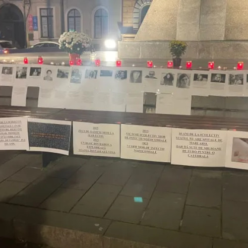 Bulevardul Eroilor din Cluj, transformat în altar pentru victimele incendiului de la Colectiv